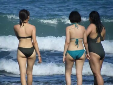 【最高級水着ギャル】超美少女巨乳ギャルの乳首ポロリ